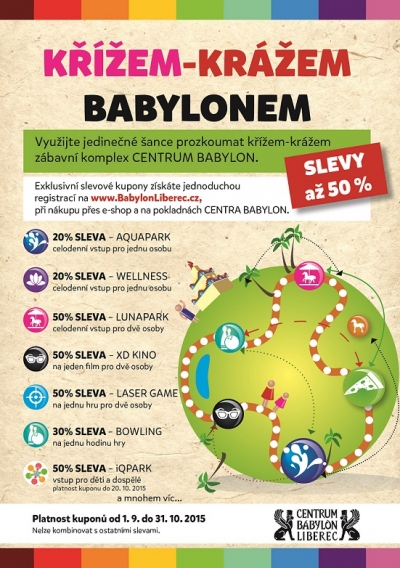 V CENTRU BABYLON l&eacute;to nekonč&iacute;! Prozkoumejte jedinečn&yacute; svět z&aacute;bavy Kř&iacute;žem kr&aacute;žem a z&iacute;skejte ubytov&aacute;n&iacute; pro d&iacute;tě zdarma